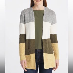 Esperanza Colorblock Open Cardigan